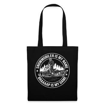Snowmobile Braaaap est mon jeu Motoneiges - Sac en tissu - noir - Devant