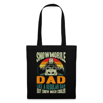 Snowmobile Dad Snow Much Cooler Motorschlitten - Stoffbeutel - Schwarz - Vorne