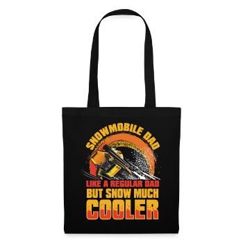 Snowmobile Dad Snow Much Cooler Motorschlitten - Stoffbeutel - Schwarz - Vorne