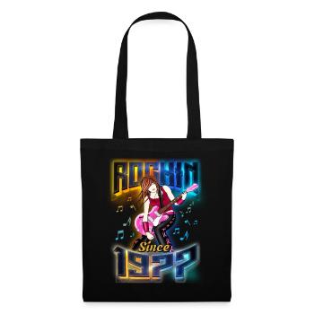 Rockin depuis 1977 Fan de musique rock 45e anniversaire - Sac en tissu - noir - Devant