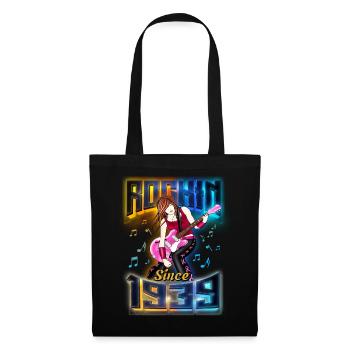 Rockin Since 1939 Rock Music Fan 83rd Birthday - Tote Bag - black - Front