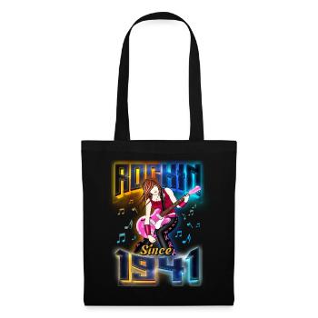 Rockin depuis 1941 Fan de musique rock 81e anniversaire - Sac en tissu - noir - Devant