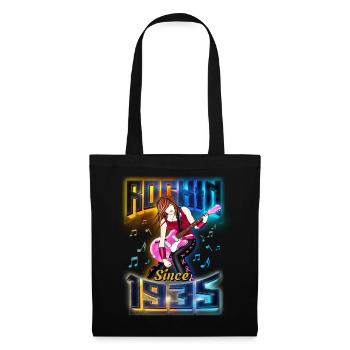 Rockin depuis 1935 Fan de musique rock 87e anniversaire - Sac en tissu - noir - Devant