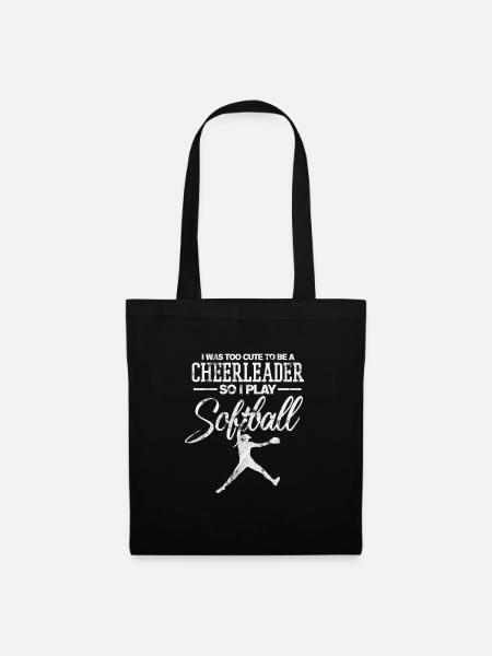 Softball - Stoffbeutel - Schwarz