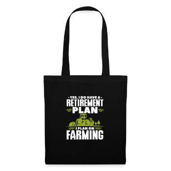 Retraite Farmer Pension Pensioner Farmer Gift - Sac en tissu - noir - Devant