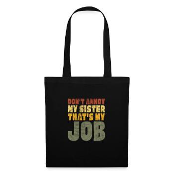 Soeur Frère Frères et sœurs Cadeau de famille - Sac en tissu - noir - Devant