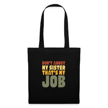 Schwester - Stoffbeutel - Schwarz - Vorne