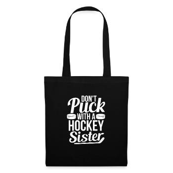 Soeur de hockey - Sac en tissu - noir - Devant