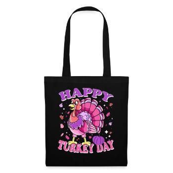 Thanksgiving Female Turkey Happy Turkey Day - Tote Bag - black - Front