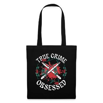 True Crime obsédé - Sac en tissu - noir - Devant