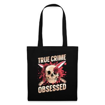 True Crime obsédé - Sac en tissu - noir - Devant