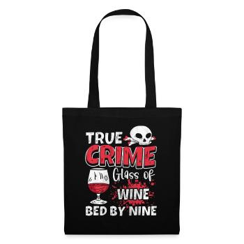 Bon vin et cadeau True Crime - Sac en tissu - noir - Devant