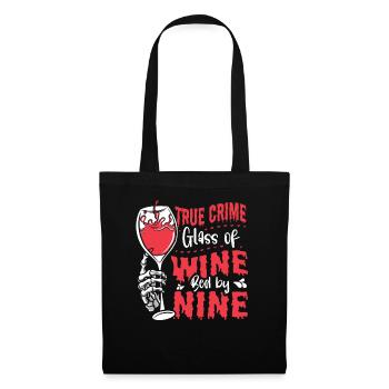 Bon vin et cadeau True Crime - Sac en tissu - noir - Devant