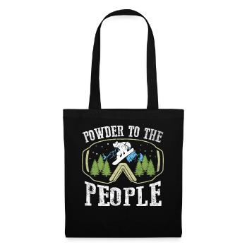 Powder To The People Snowboarding - Sac en tissu - noir - Devant