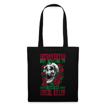 Introverti mais prêt à discuter des tueurs en série - Sac en tissu - noir - Devant