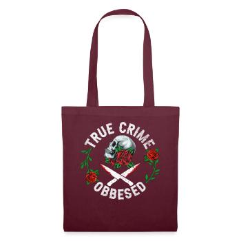True Crime Obsessed - Tote Bag - burgundy - Front