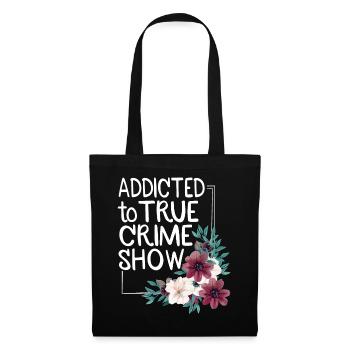 True Crime obsédé - Sac en tissu - noir - Devant