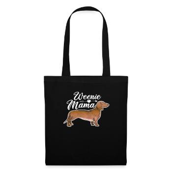 Dachshund Mama Dog Dogs Dachshund Teckel Cadeau - Sac en tissu - noir - Devant