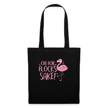 Flamant - Sac en tissu - noir - Devant