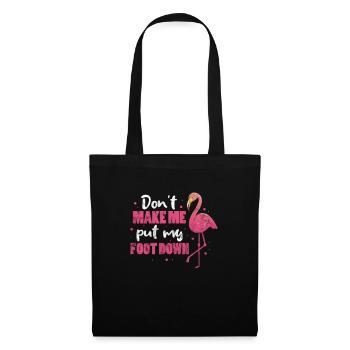 Flamant - Sac en tissu - noir - Devant