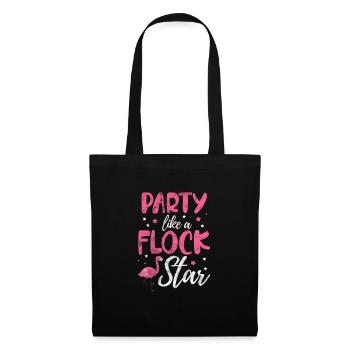 Flamingo - Stoffbeutel - Schwarz - Vorne