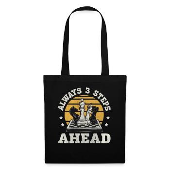 Always 3 Steps Ahead funny chess - Tote Bag - black - Front