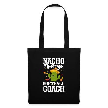 Softball Spieler Baseball Sport Pitcher Geschenk - Stoffbeutel - Schwarz - Vorne