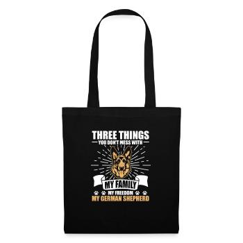 Berger allemand - Sac en tissu - noir - Devant