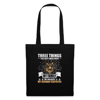 Chien de berger allemand Chiens de compagnie Cadeau - Sac en tissu - noir - Devant