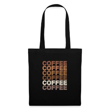 Kaffee Koffein Espresso Barista Geschenk - Stoffbeutel - Schwarz - Vorne