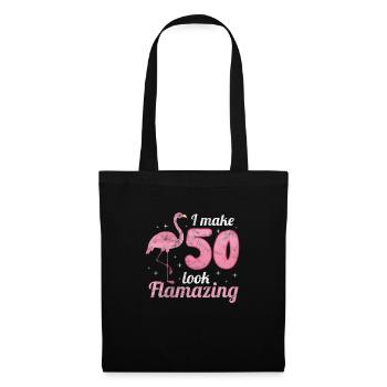 50e anniversaire Flamingo - Sac en tissu - noir - Devant