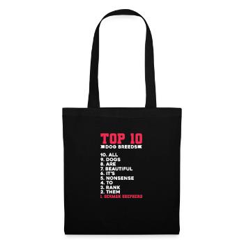 German Shepherd - Tote Bag - black - Front