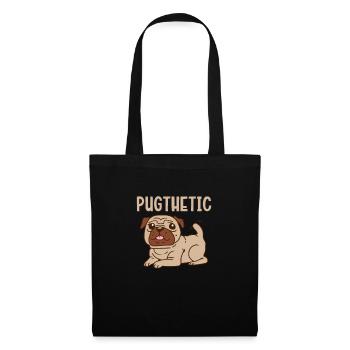 Carlin Chien Chien Ami Pet Pug Pug Pug Cadeau - Sac en tissu - noir - Devant