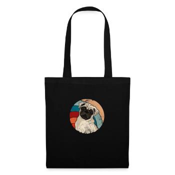 Mops - Stoffbeutel - Schwarz - Vorne