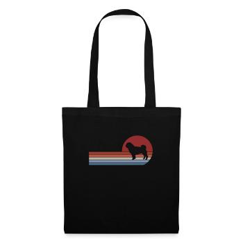 Carlin Chien Chien Ami Pet Pug Pug Pug Cadeau - Sac en tissu - noir - Devant