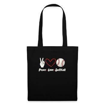 Joueur de softball Baseball Sport Pitcher Cadeau - Sac en tissu - noir - Devant