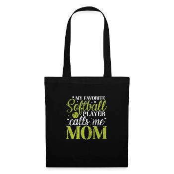 Mère de softball - Sac en tissu - noir - Devant