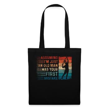 Assuming Im Just An Old Man Mistake Padel - Tote Bag - black - Front
