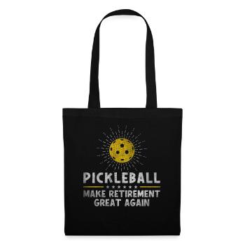 Pickleball Make Retirement Great Again Retiree - Stoffbeutel - Schwarz - Vorne