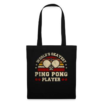 Worlds Okayest Ping Pong Player Retro Ping Pong - Sac en tissu - noir - Devant