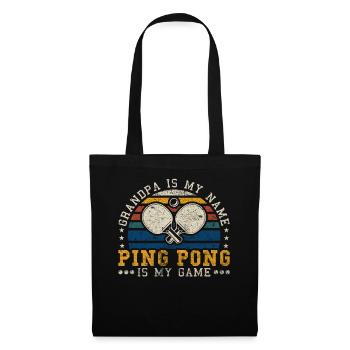 Ping Pong Grandpa Retro Sunset Ping Pong Player - Sac en tissu - noir - Devant