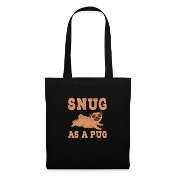 Carlin Chien Chien Ami Pet Pug Pug Pug Cadeau - Sac en tissu - noir - Devant