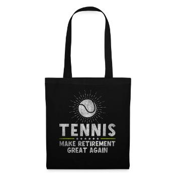 Tennis Make Retirement Great Again Retiree - Stoffbeutel - Schwarz - Vorne
