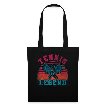Cool Retro Crossing Rackets Tennis Legend - Tote Bag - black - Front