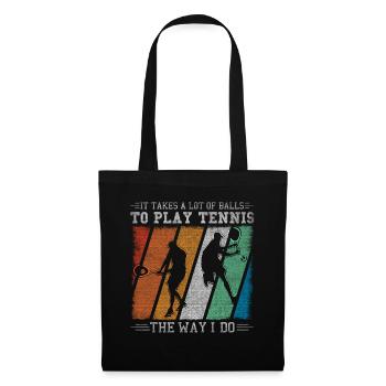 Il faut beaucoup de balles pour jouer au tennis - Sac en tissu - noir - Devant