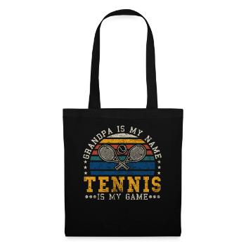 Tennis Grandpa Retro Sunset Joueur de tennis - Sac en tissu - noir - Devant