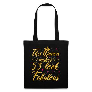 Cette reine fait 53 look Fabuleux 53e anniversaire - Sac en tissu - noir - Devant