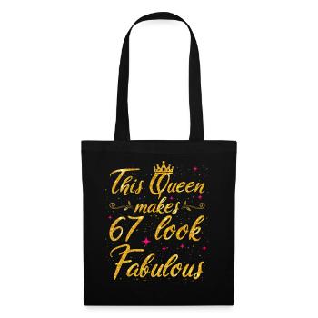 Cette reine fait 67 look Fabuleux 67e anniversaire - Sac en tissu - noir - Devant