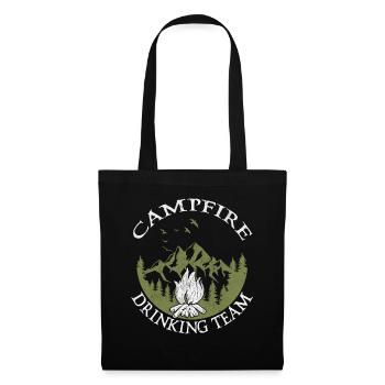 Campfire Drinking Team Bushcraft Hiking Outfit - Tote Bag - black - Front