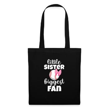 Baseball Schwester - Stoffbeutel - Schwarz - Vorne